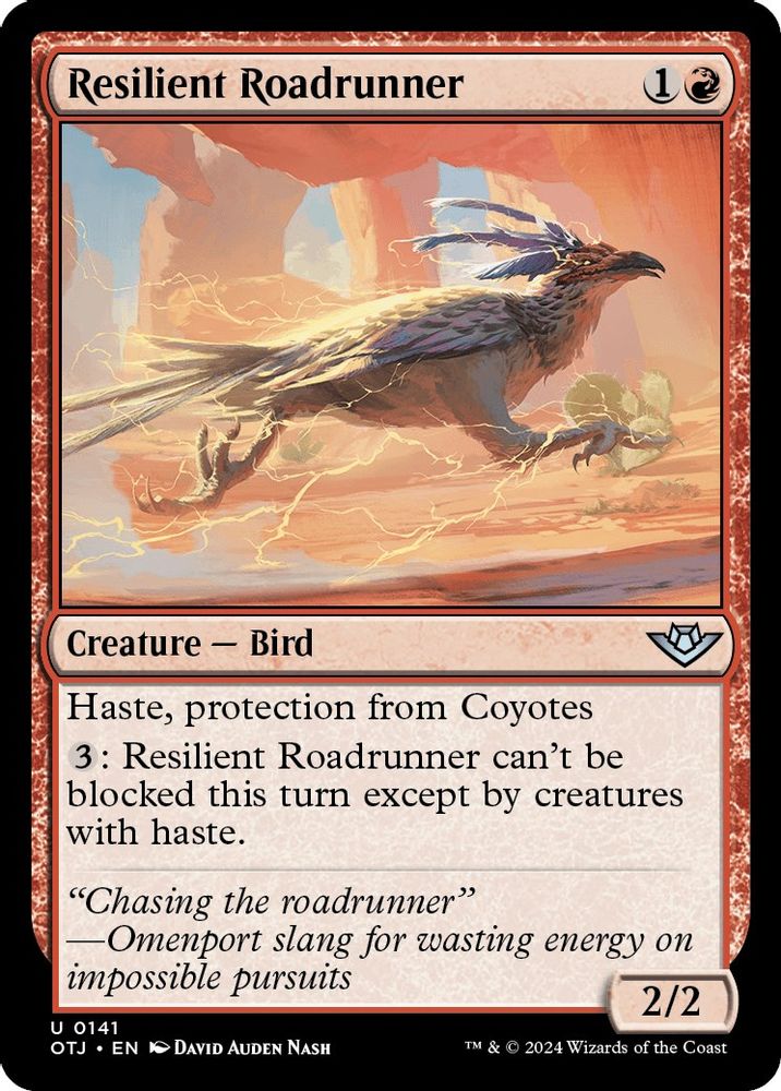 2024 Magic: The Gathering: Outlaws of Thunder Junction (OTJ) - Resilient Roadrunner (#141, Uncommon) (, Near Mint)