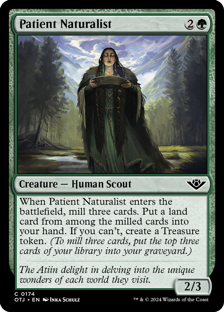 2024 Magic: The Gathering: Outlaws of Thunder Junction (OTJ) - Patient Naturalist (#174, Common) (, Near Mint)
