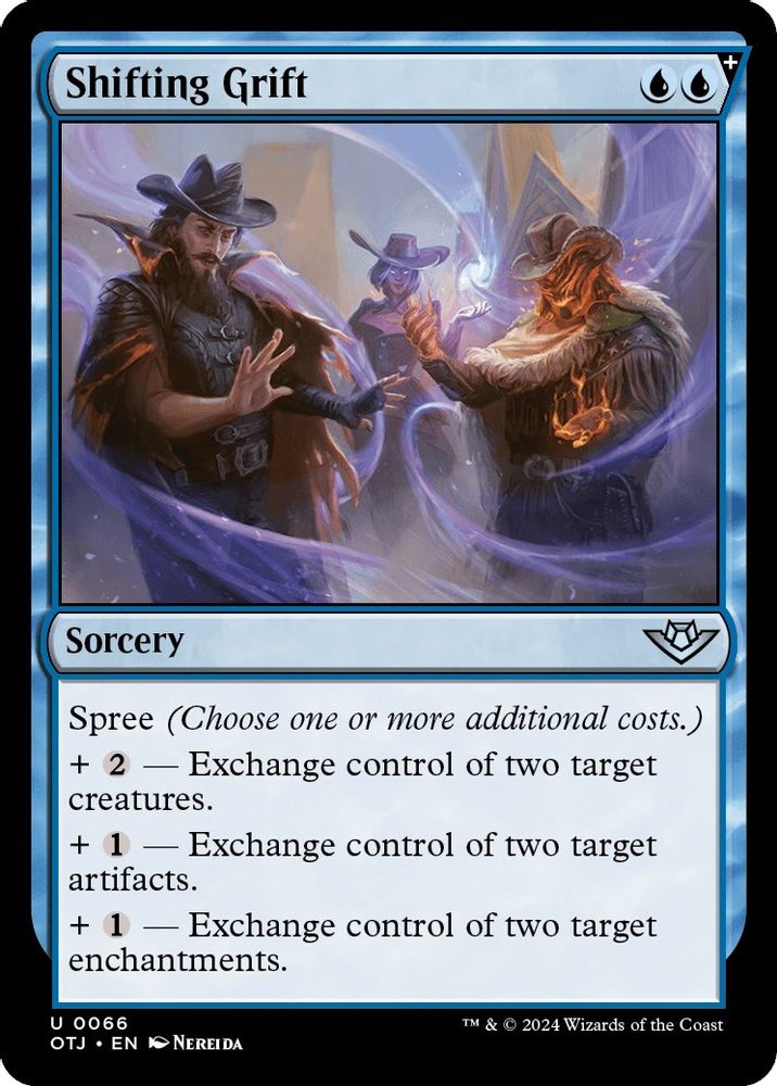 2024 Magic: The Gathering: Outlaws of Thunder Junction (OTJ) - Shifting Grift (#66, Uncommon) (, Near Mint)