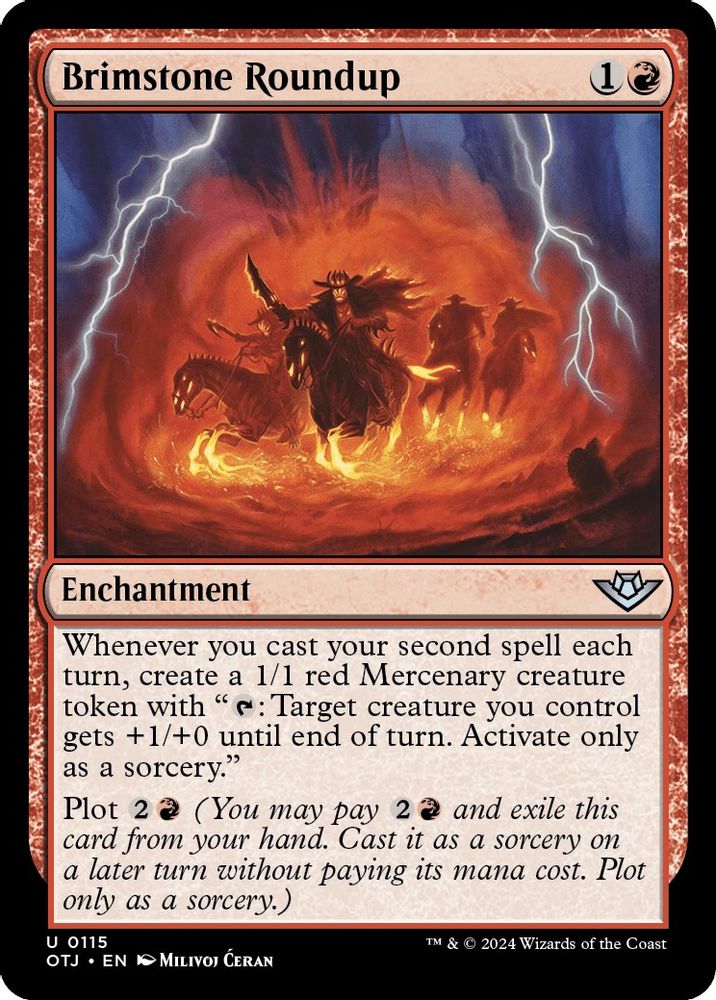 2024 Magic: The Gathering: Outlaws of Thunder Junction (OTJ) - Brimstone Roundup (#115, Uncommon) (, Near Mint)