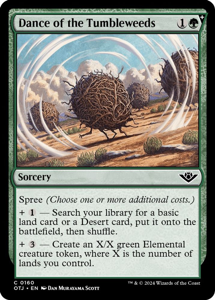 2024 Magic: The Gathering: Outlaws of Thunder Junction (OTJ) - Dance of the Tumbleweeds (#160, Common) (, Near Mint)