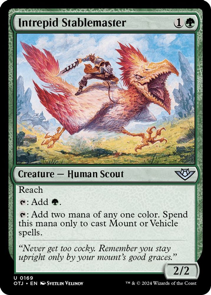 2024 Magic: The Gathering: Outlaws of Thunder Junction (OTJ) - Intrepid Stablemaster (#169, Uncommon) (, Near Mint)