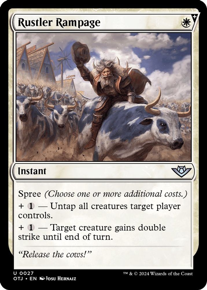 2024 Magic: The Gathering: Outlaws of Thunder Junction (OTJ) - Rustler Rampage (#27, Uncommon)