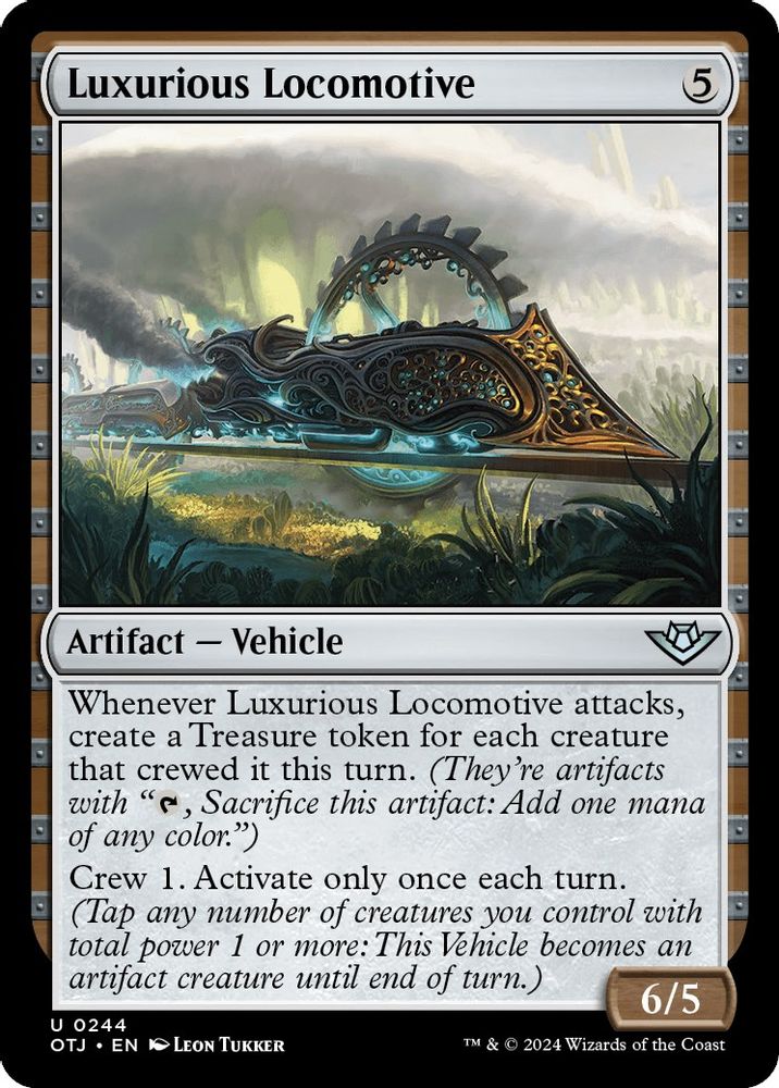 2024 Magic: The Gathering: Outlaws of Thunder Junction (OTJ) - Luxurious Locomotive (#244, Uncommon)