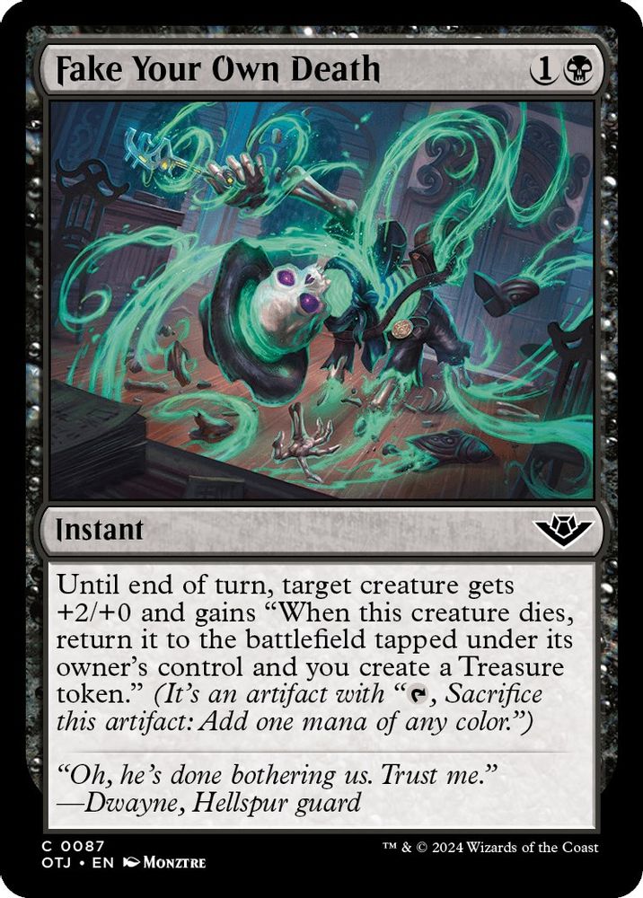 2024 Magic: The Gathering: Outlaws of Thunder Junction (OTJ) - Fake Your Own Death (#87, Common)