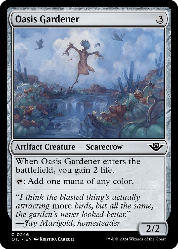 2024 Magic: The Gathering: Outlaws of Thunder Junction (OTJ) - Oasis Gardener (#246, Common)