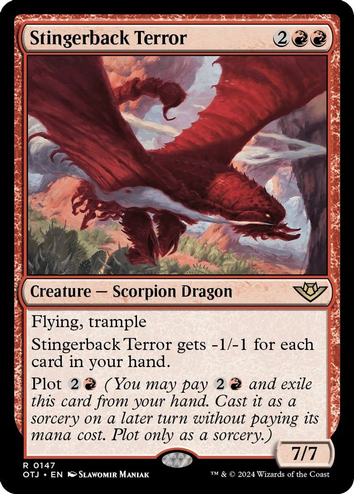 2024 Magic: The Gathering: Outlaws of Thunder Junction (OTJ) - Stingerback Terror (#147, Rare) (, Near Mint)