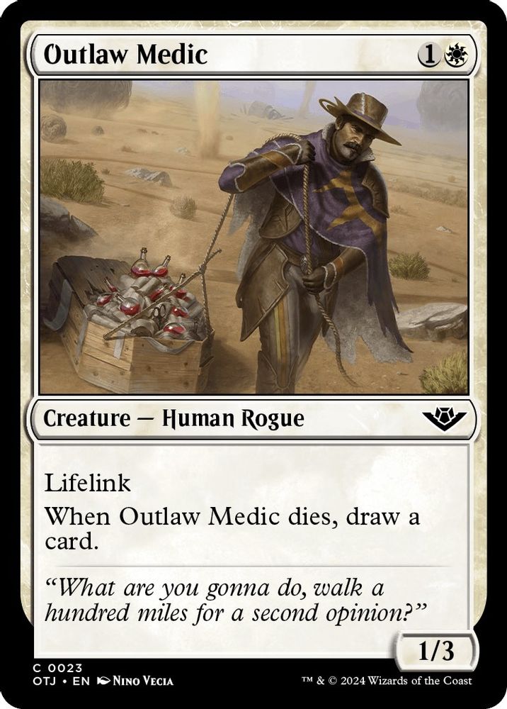 2024 Magic: The Gathering: Outlaws of Thunder Junction (OTJ) - Outlaw Medic (#23, Common)