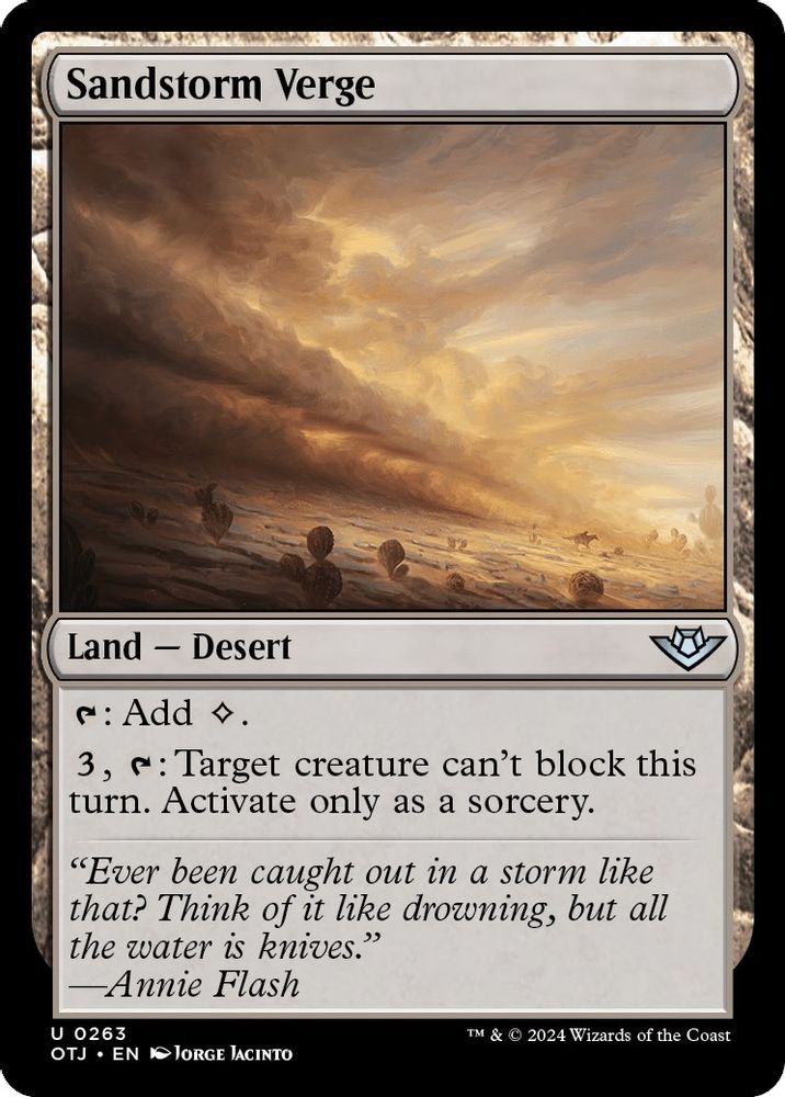 2024 Magic: The Gathering: Outlaws of Thunder Junction (OTJ) - Sandstorm Verge (#263, Uncommon)