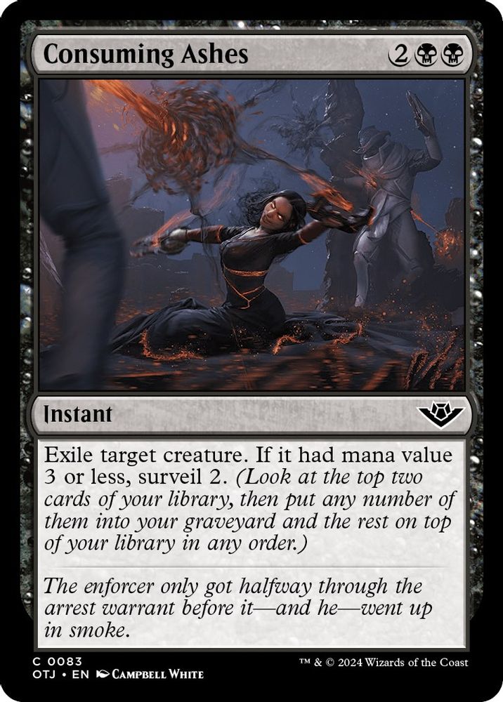 2024 Magic: The Gathering: Outlaws of Thunder Junction (OTJ) - Consuming Ashes (#83, Common)
