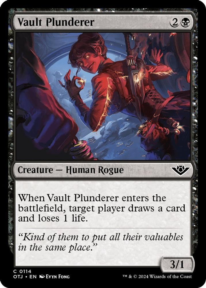 2024 Magic: The Gathering: Outlaws of Thunder Junction (OTJ) - Vault Plunderer (#114, Common) (, Near Mint)