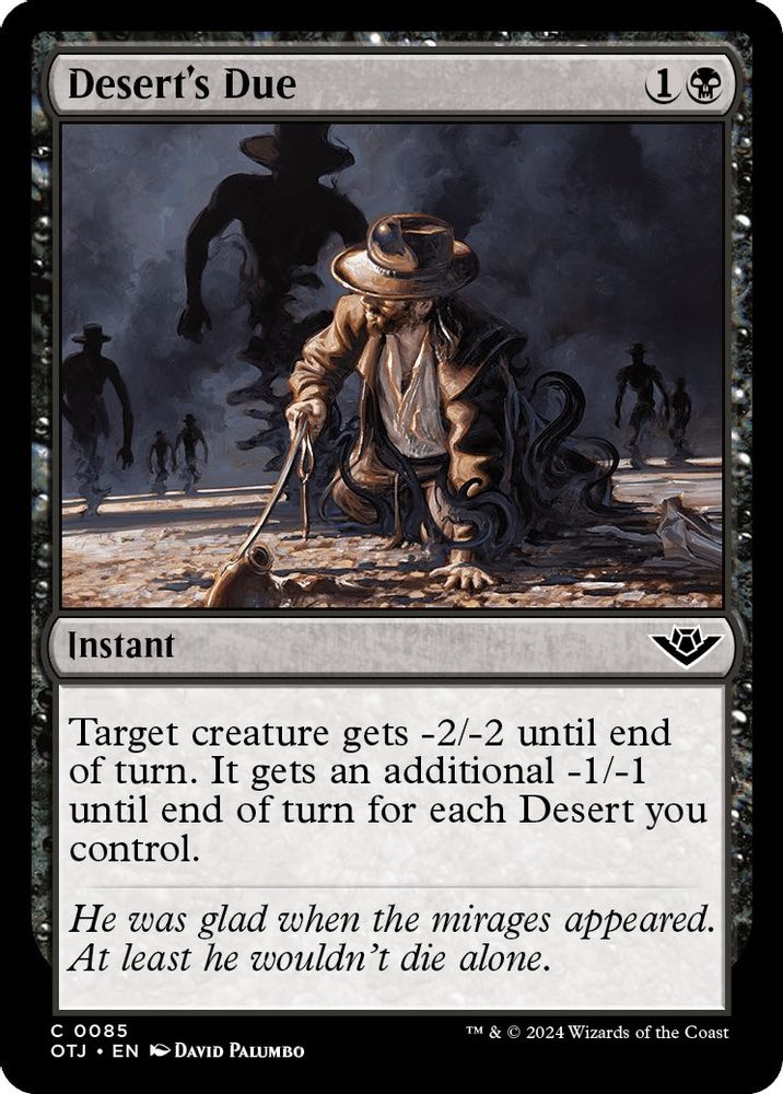2024 Magic: The Gathering: Outlaws of Thunder Junction (OTJ) - Deserts Due (#85, Common)