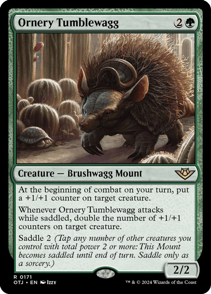 2024 Magic: The Gathering: Outlaws of Thunder Junction (OTJ) - Ornery Tumblewagg (#171, Rare) (Foil, Near Mint)