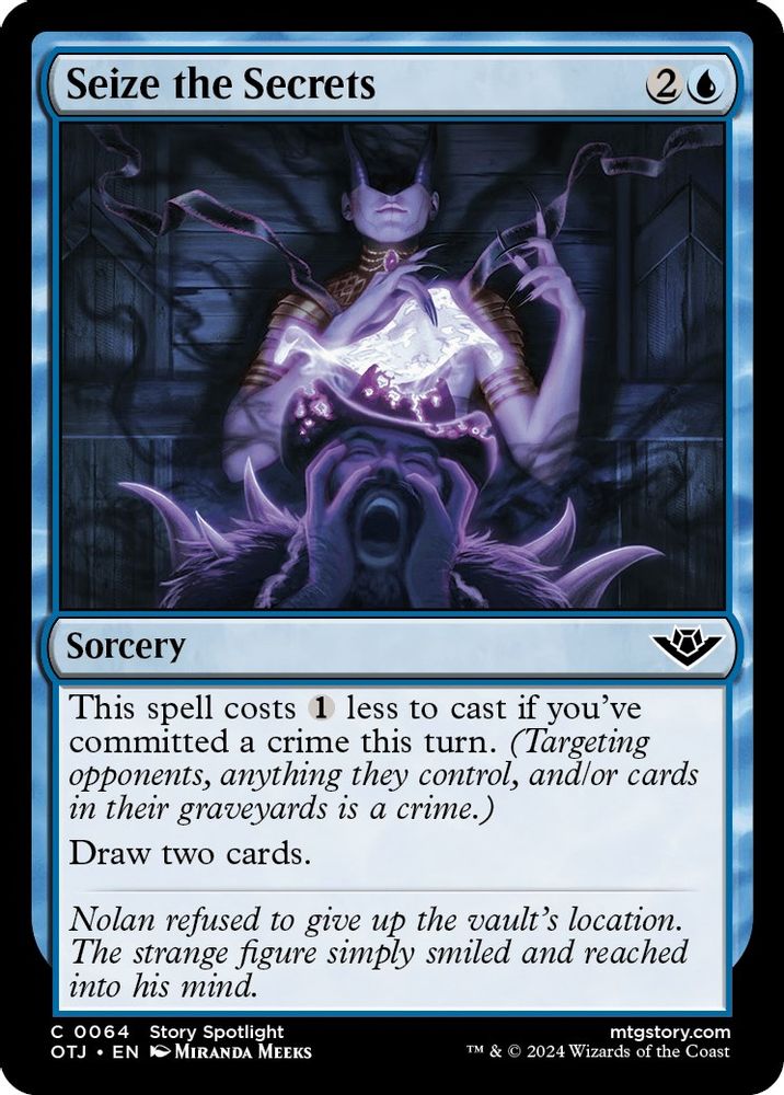 2024 Magic: The Gathering: Outlaws of Thunder Junction (OTJ) - Seize the Secrets (#64, Common) (, Near Mint)