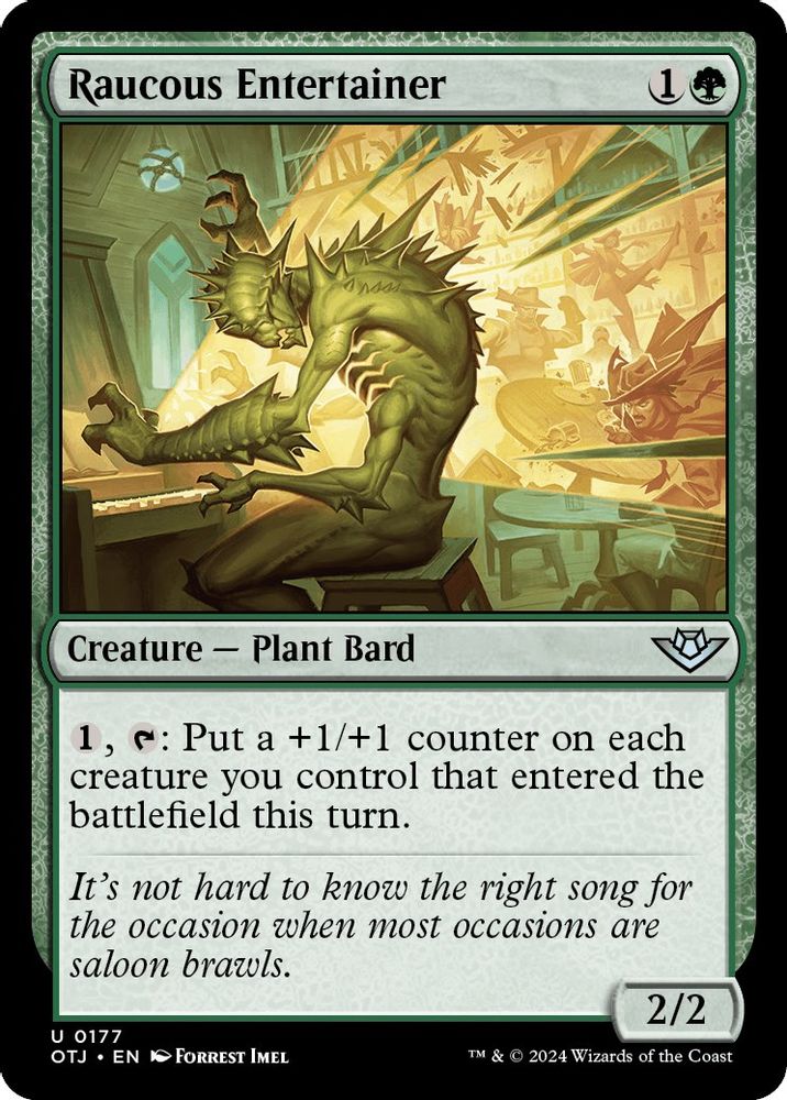 2024 Magic: The Gathering: Outlaws of Thunder Junction (OTJ) - Raucous Entertainer (#177, Uncommon)