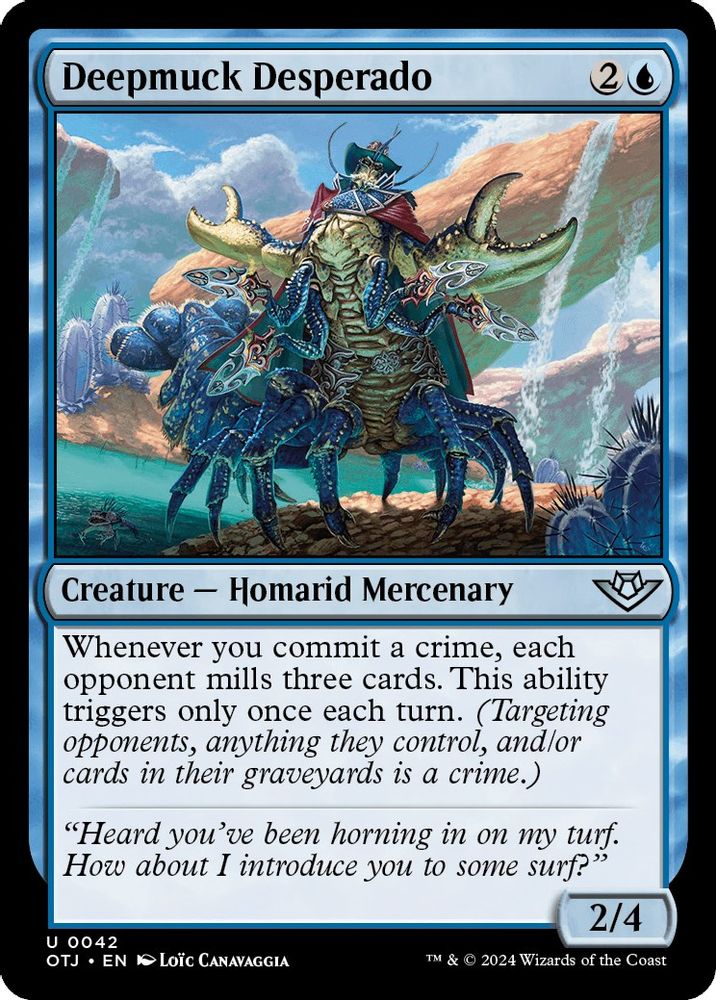 2024 Magic: The Gathering: Outlaws of Thunder Junction (OTJ) - Deepmuck Desperado (#42, Uncommon) (, Near Mint)