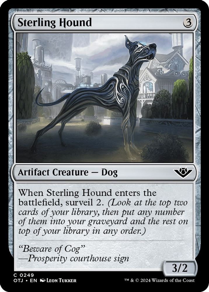 2024 Magic: The Gathering: Outlaws of Thunder Junction (OTJ) - Sterling Hound (#249, Common)
