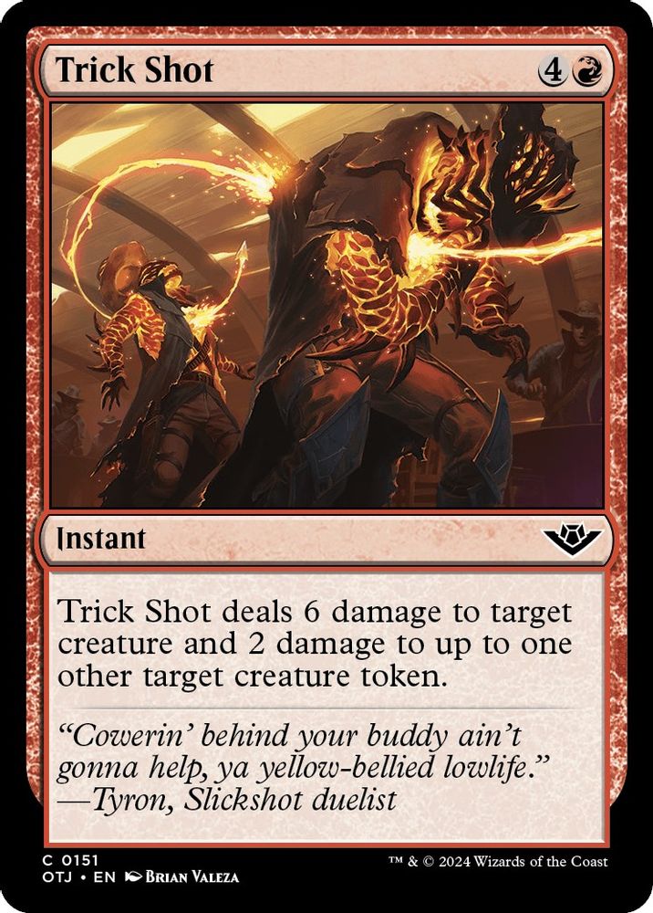 2024 Magic: The Gathering: Outlaws of Thunder Junction (OTJ) - Trick Shot (#151, Common)