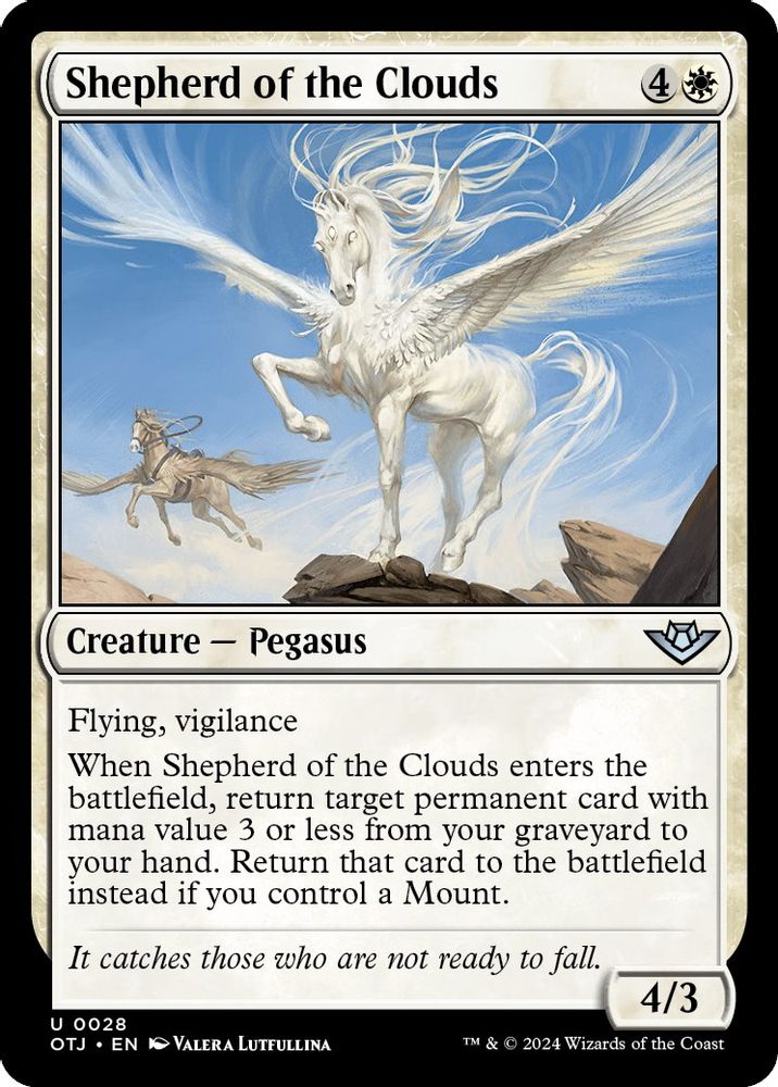 2024 Magic: The Gathering: Outlaws of Thunder Junction (OTJ) - Shepherd of the Clouds (#28, Uncommon) (, Near Mint)