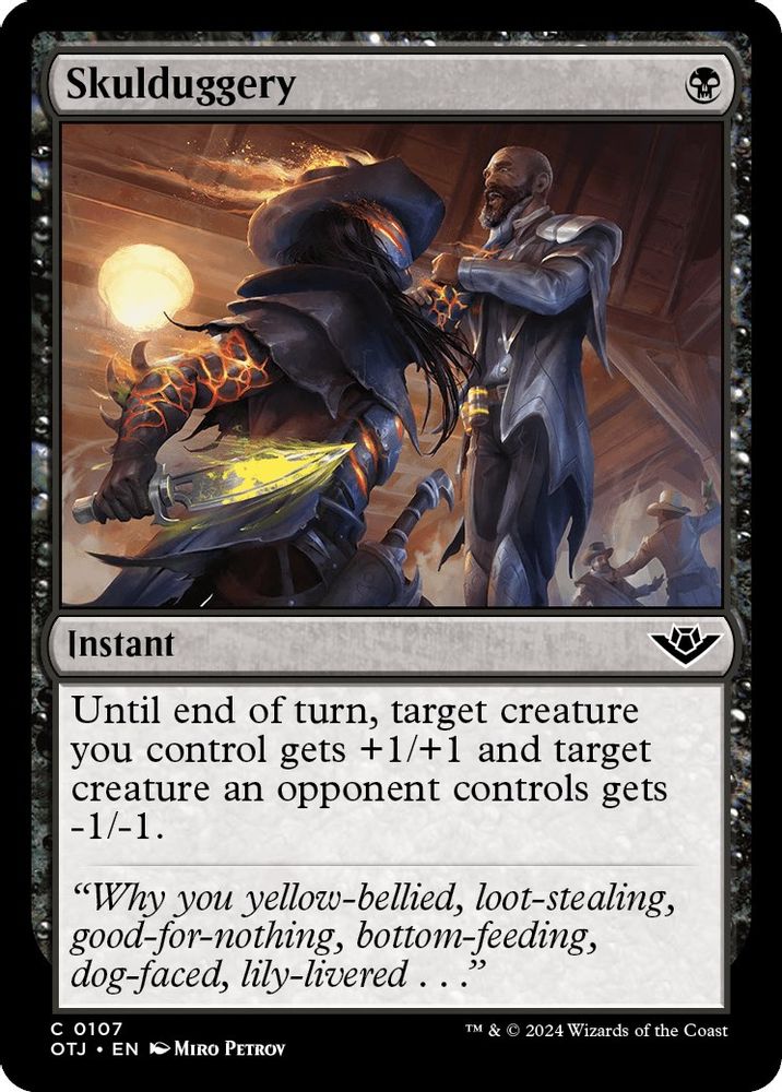 2024 Magic: The Gathering: Outlaws of Thunder Junction (OTJ) - Skulduggery (#107, Common)