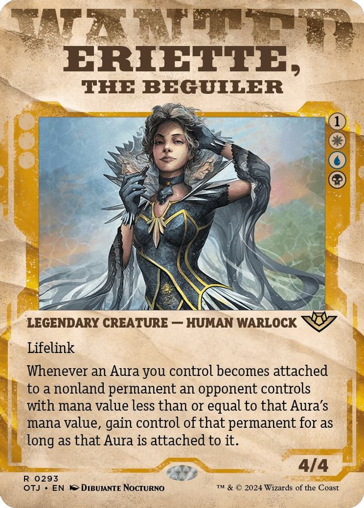 2024 Magic: The Gathering: Outlaws of Thunder Junction (OTJ) - Eriette the Beguiler Showcase (#293, Rare) (, Near Mint)