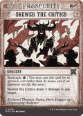 2024 Magic: The Gathering: Outlaws of Thunder Junction: Breaking News (OTP) - Skewer the Critics (#26, Uncommon) (, Near Mint)
