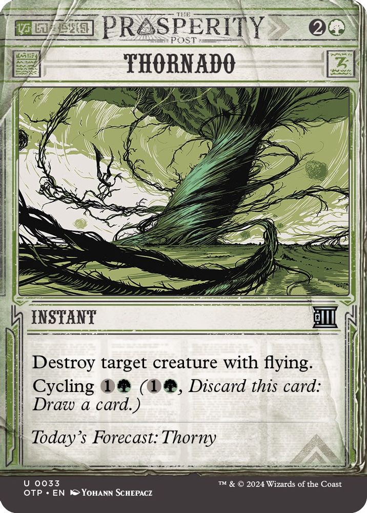2024 Magic: The Gathering: Outlaws of Thunder Junction: Breaking News (OTP) - Thornado (#33, Uncommon)
