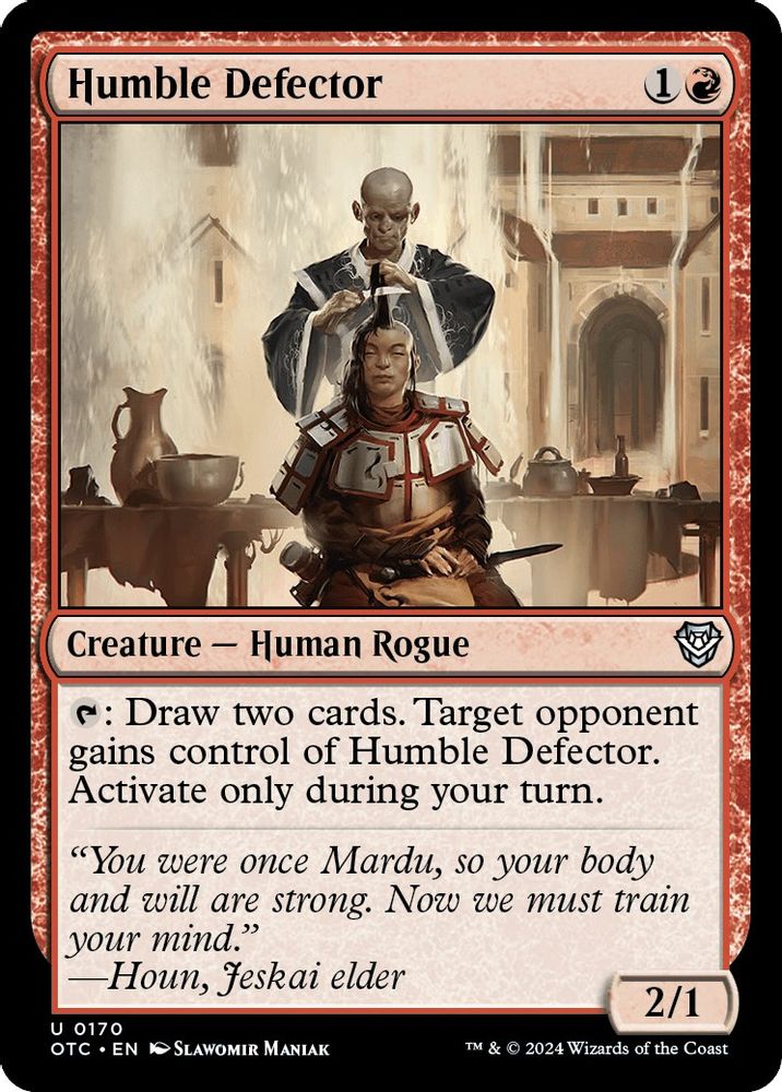 2024 Magic: The Gathering: Commander: Outlaws of Thunder Junction (OTC) - Humble Defector (#170, Uncommon) (, Near Mint)