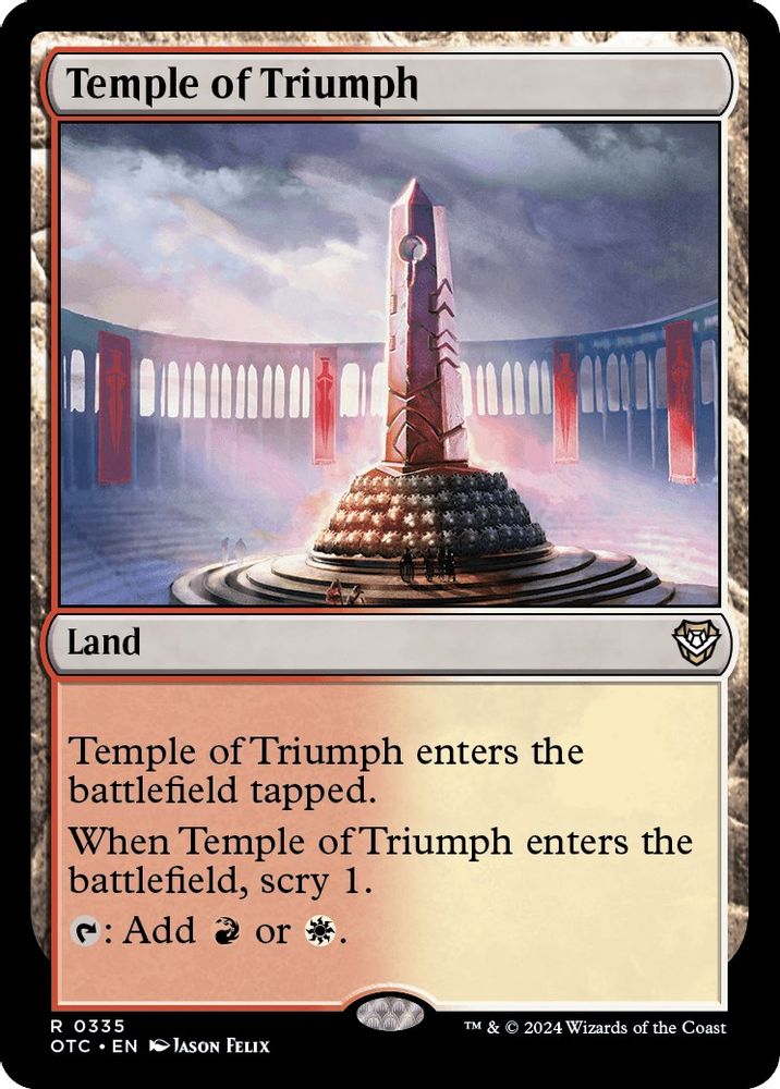 2024 Magic: The Gathering: Commander: Outlaws of Thunder Junction (OTC) - Temple of Triumph (#335, Rare) (, Near Mint)
