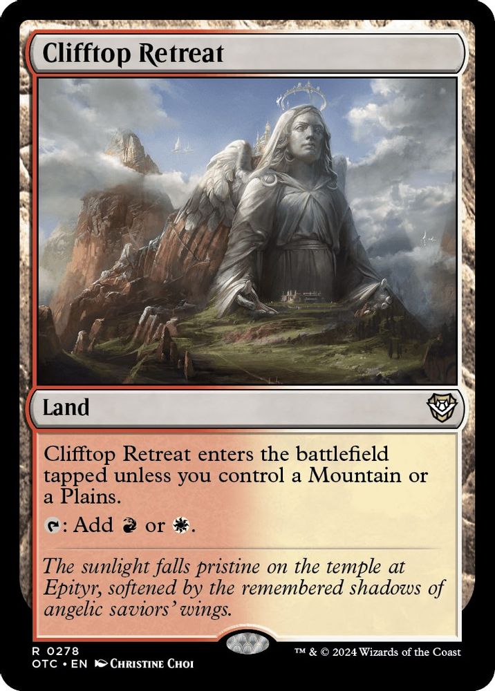 2024 Magic: The Gathering: Commander: Outlaws of Thunder Junction (OTC) - Clifftop Retreat (#278, Rare) (, Near Mint)