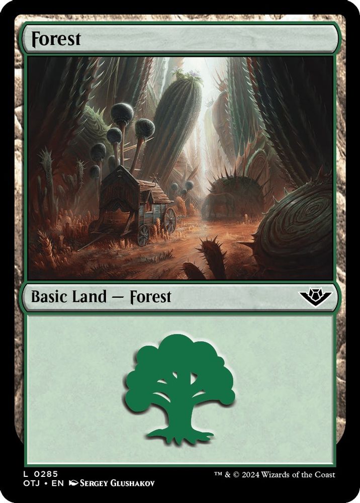 2024 Magic: The Gathering: Outlaws of Thunder Junction (OTJ) - Forest 0285 (#285, Land) (, Near Mint)