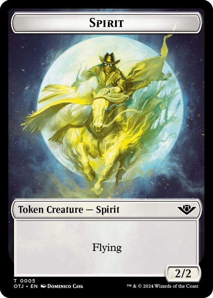 2024 Magic: The Gathering: Outlaws of Thunder Junction (OTJ) - Spirit Plot Double Sided Token (#5 // 20, T) (, Near Mint)