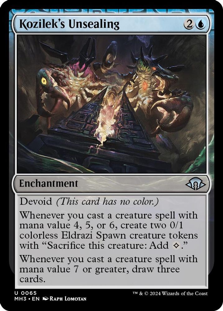 2024 Magic: The Gathering: Modern Horizons 3 (MH3) - Kozileks Unsealing (#65, Uncommon)