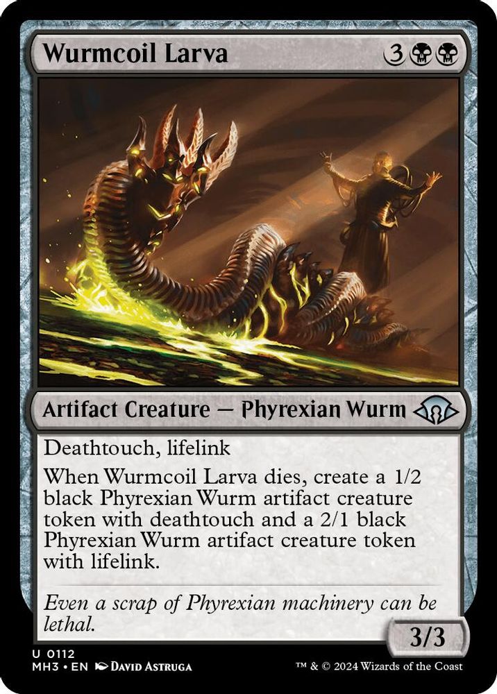 2024 Magic: The Gathering: Modern Horizons 3 (MH3) - Wurmcoil Larva (#112, Uncommon) (, Near Mint)