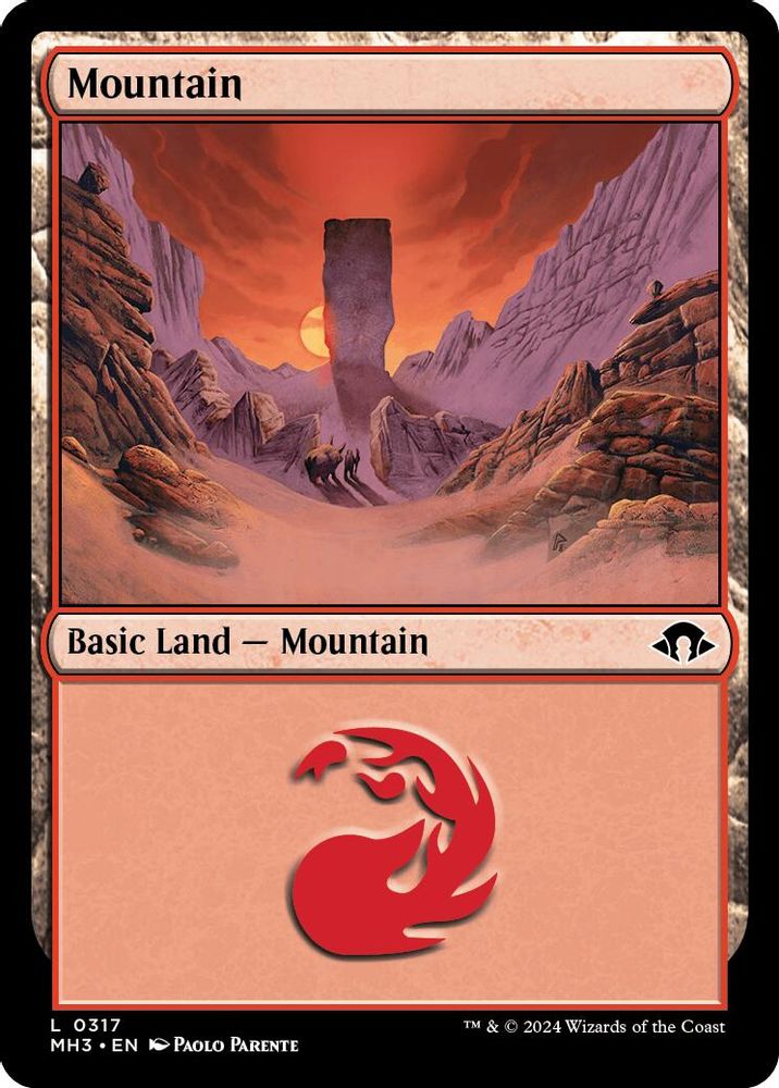 2024 Magic: The Gathering: Modern Horizons 3 (MH3) - Mountain 0317 (#317, Land) (, Near Mint)