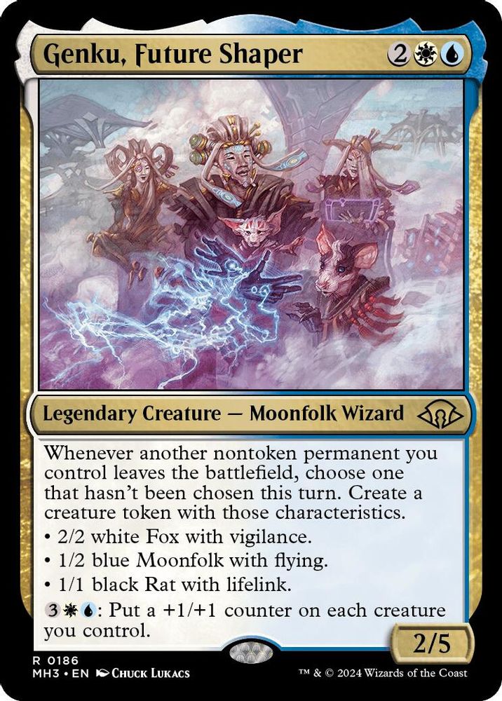 2024 Magic: The Gathering: Modern Horizons 3 (MH3) - Genku Future Shaper (#186, Rare) (, Near Mint)