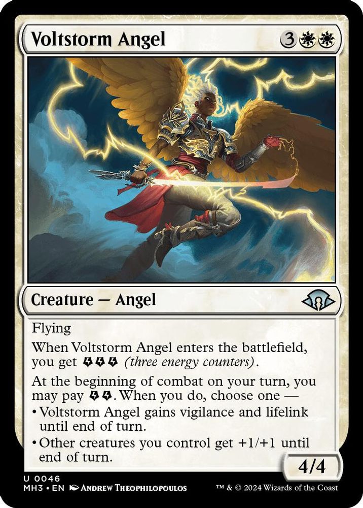 2024 Magic: The Gathering: Modern Horizons 3 (MH3) - Voltstorm Angel (#46, Uncommon) (, Near Mint)