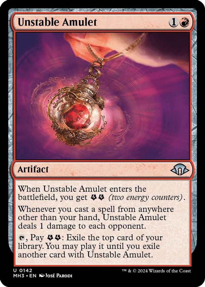 2024 Magic: The Gathering: Modern Horizons 3 (MH3) - Unstable Amulet (#142, Uncommon)