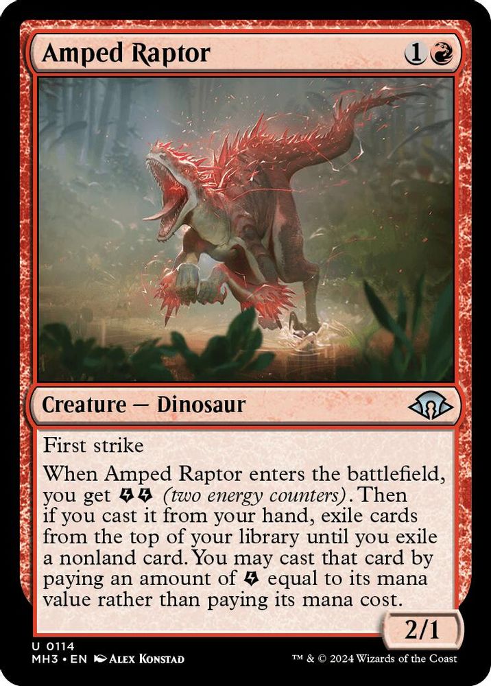 2024 Magic: The Gathering: Modern Horizons 3 (MH3) - Amped Raptor (#114, Uncommon) (, Near Mint)