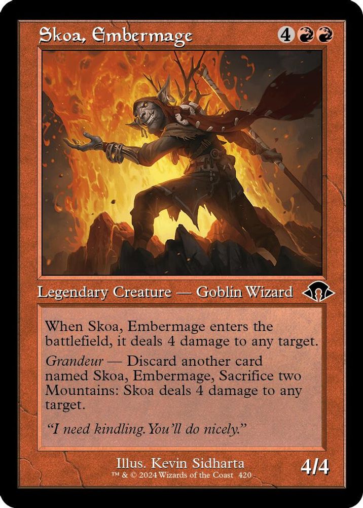 2024 Magic: The Gathering: Modern Horizons 3 (MH3) - Skoa Embermage Retro Frame (#420, Common)