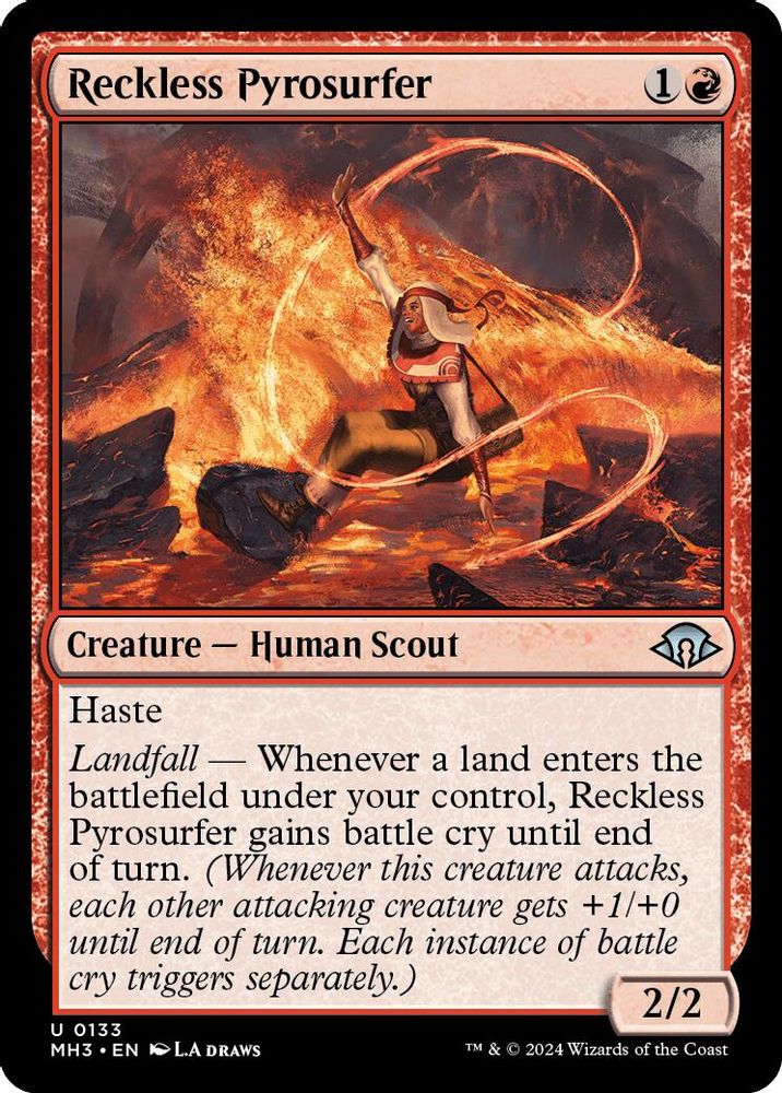 2024 Magic: The Gathering: Modern Horizons 3 (MH3) - Reckless Pyrosurfer (#133, Uncommon) (, Near Mint)