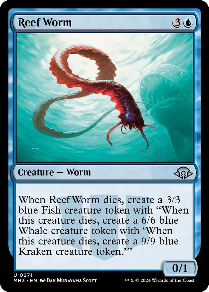 2024 Magic: The Gathering: Modern Horizons 3 (MH3) - Reef Worm (#271, Uncommon) (, Near Mint)