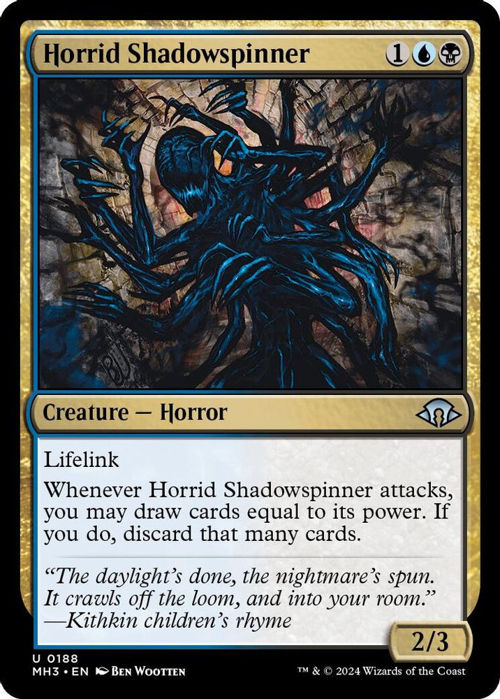 2024 Magic: The Gathering: Modern Horizons 3 (MH3) - Horrid Shadowspinner (#188, Uncommon) (, Near Mint)