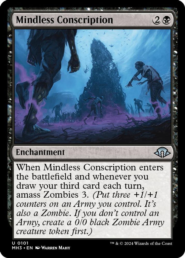 2024 Magic: The Gathering: Modern Horizons 3 (MH3) - Mindless Conscription (#101, Uncommon) (, Near Mint)
