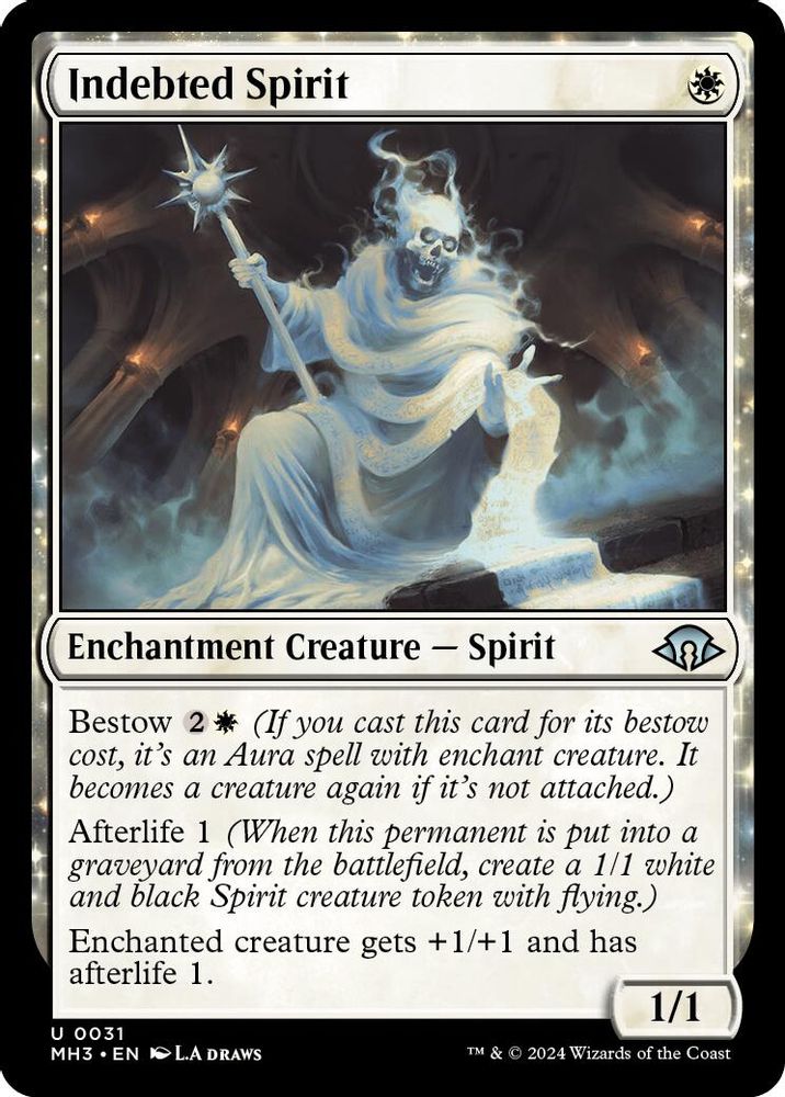 2024 Magic: The Gathering: Modern Horizons 3 (MH3) - Indebted Spirit (#31, Uncommon) (, Near Mint)
