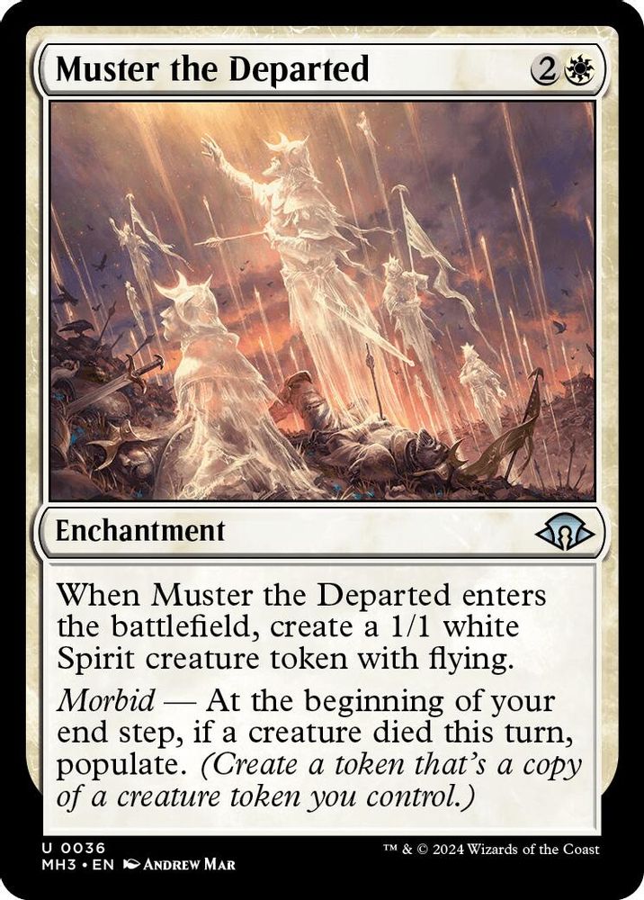 2024 Magic: The Gathering: Modern Horizons 3 (MH3) - Muster the Departed (#36, Uncommon)