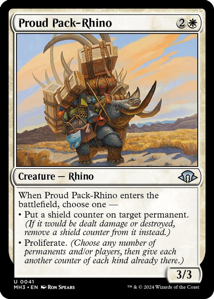 2024 Magic: The Gathering: Modern Horizons 3 (MH3) - Proud Pack Rhino (#41, Uncommon) (, Near Mint)