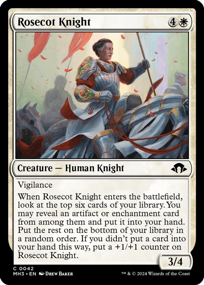2024 Magic: The Gathering: Modern Horizons 3 (MH3) - Rosecot Knight (#42, Common) (, Near Mint)