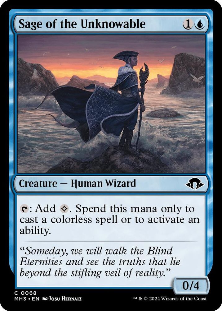 2024 Magic: The Gathering: Modern Horizons 3 (MH3) - Sage of the Unknowable (#68, Common)