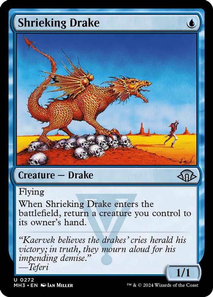 2024 Magic: The Gathering: Modern Horizons 3 (MH3) - Shrieking Drake (#272, Uncommon) (, Near Mint)